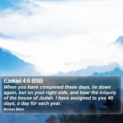 Ezekiel 4:6 BSB Bible Verse Image