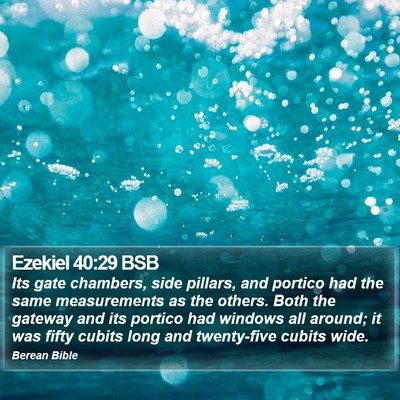 Ezekiel 40:29 BSB Bible Verse Image