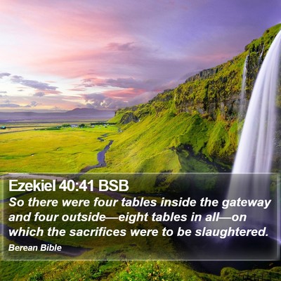 Ezekiel 40:41 BSB Bible Verse Image