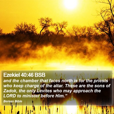 Ezekiel 40:46 BSB Bible Verse Image