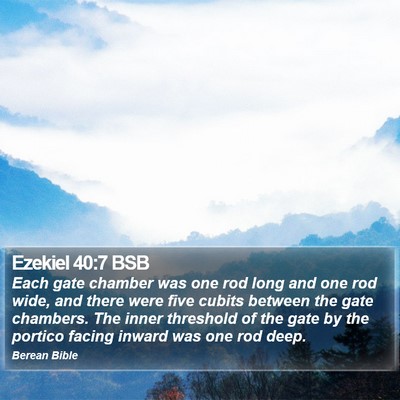 Ezekiel 40:7 BSB Bible Verse Image