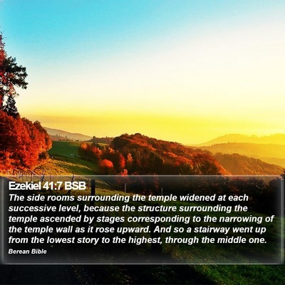 Ezekiel 41:7 BSB Bible Verse Image