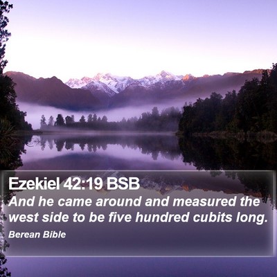 Ezekiel 42:19 BSB Bible Verse Image