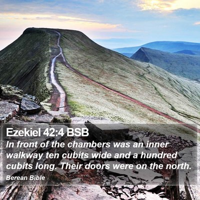 Ezekiel 42:4 BSB Bible Verse Image
