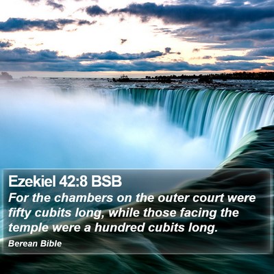 Ezekiel 42:8 BSB Bible Verse Image