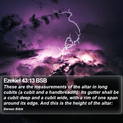 Ezekiel 43:13 BSB Bible Verse Image