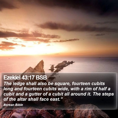 Ezekiel 43:17 BSB Bible Verse Image