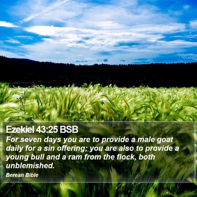 Ezekiel 43:25 BSB Bible Verse Image