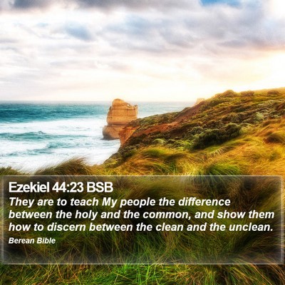 Ezekiel 44:23 BSB Bible Verse Image