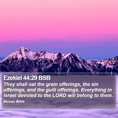Ezekiel 44:29 BSB Bible Verse Image