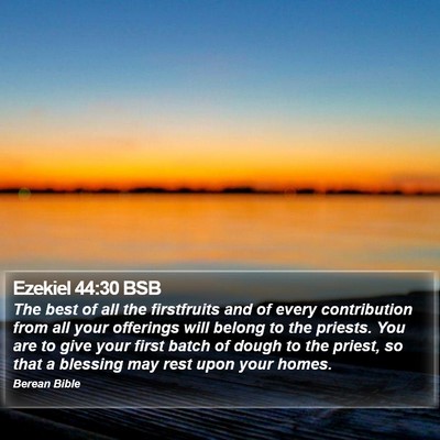 Ezekiel 44:30 BSB Bible Verse Image