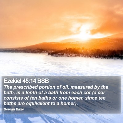 Ezekiel 45:14 BSB Bible Verse Image