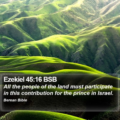 Ezekiel 45:16 BSB Bible Verse Image