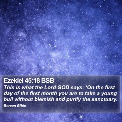 Ezekiel 45:18 BSB Bible Verse Image
