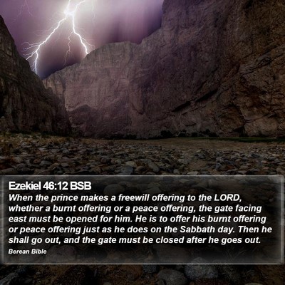 Ezekiel 46:12 BSB Bible Verse Image
