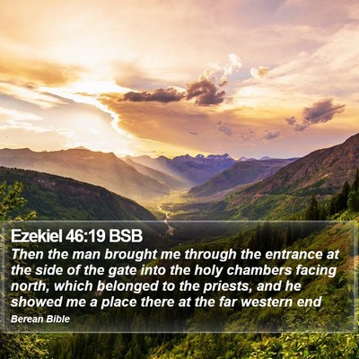 Ezekiel 46:19 BSB Bible Verse Image