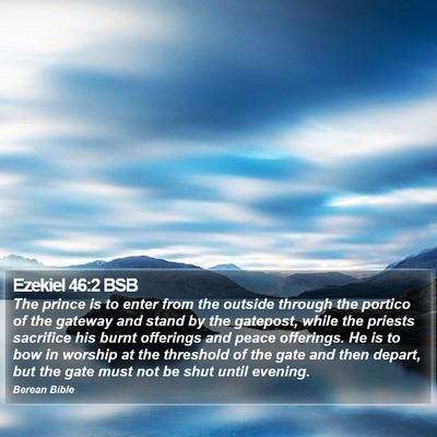 Ezekiel 46:2 BSB Bible Verse Image