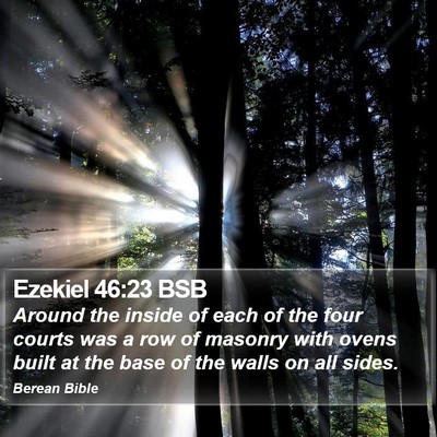 Ezekiel 46:23 BSB Bible Verse Image