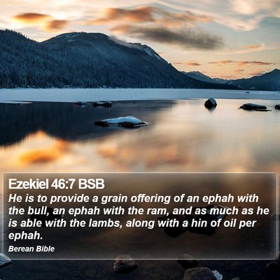 Ezekiel 46:7 BSB Bible Verse Image