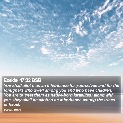 Ezekiel 47:22 BSB Bible Verse Image