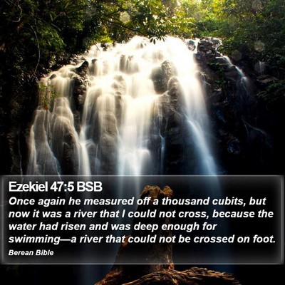 Ezekiel 47:5 BSB Bible Verse Image