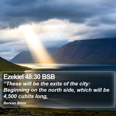 Ezekiel 48:30 BSB Bible Verse Image