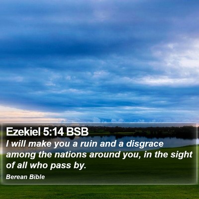 Ezekiel 5:14 BSB Bible Verse Image