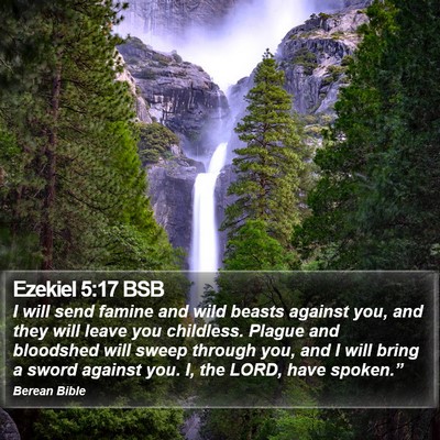 Ezekiel 5:17 BSB Bible Verse Image