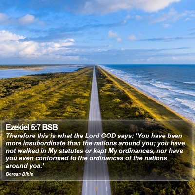 Ezekiel 5:7 BSB Bible Verse Image