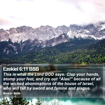 Ezekiel 6:11 BSB Bible Verse Image