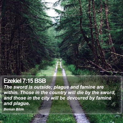 Ezekiel 7:15 BSB Bible Verse Image