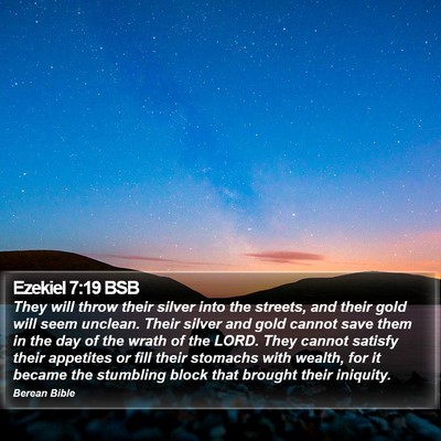 Ezekiel 7:19 BSB Bible Verse Image