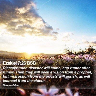 Ezekiel 7:26 BSB Bible Verse Image