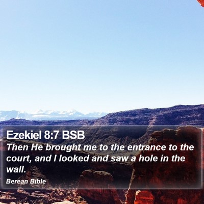 Ezekiel 8:7 BSB Bible Verse Image