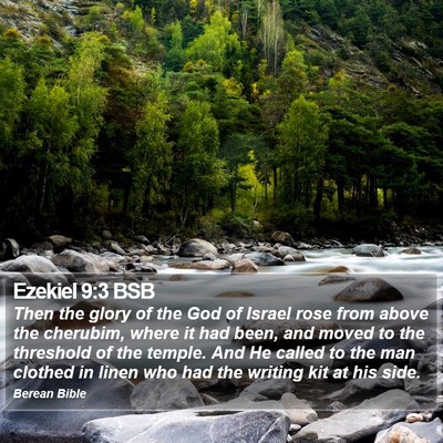 Ezekiel 9:3 BSB Bible Verse Image
