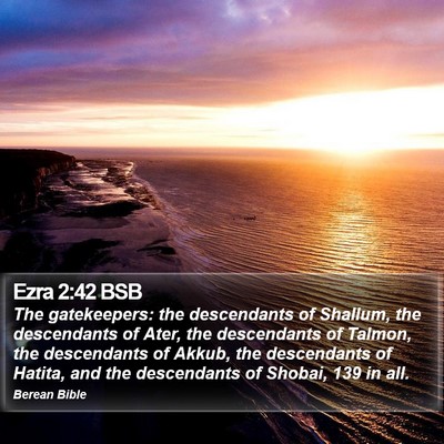 Ezra 2:42 BSB Bible Verse Image