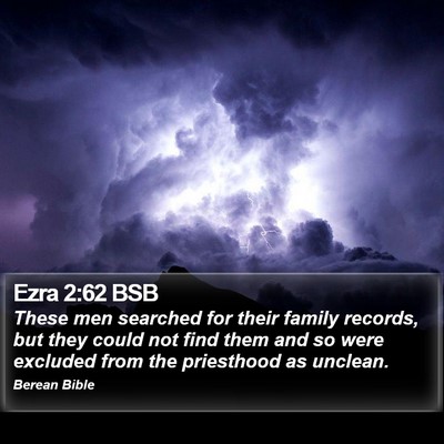 Ezra 2:62 BSB Bible Verse Image
