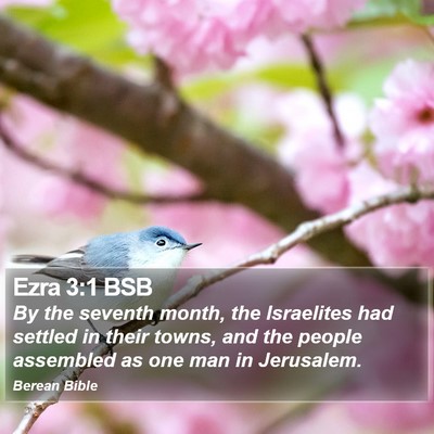 Ezra 3:1 BSB Bible Verse Image