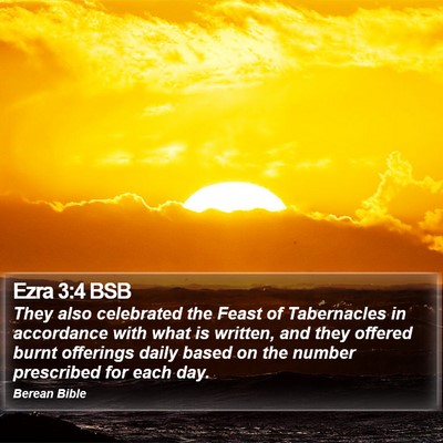 Ezra 3:4 BSB Bible Verse Image