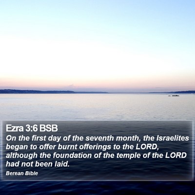 Ezra 3:6 BSB Bible Verse Image