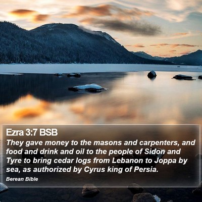 Ezra 3:7 BSB Bible Verse Image