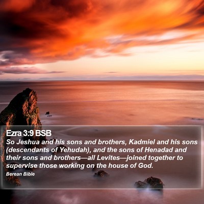Ezra 3:9 BSB Bible Verse Image