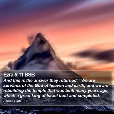 Ezra 5:11 BSB Bible Verse Image