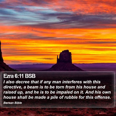 Ezra 6:11 BSB Bible Verse Image