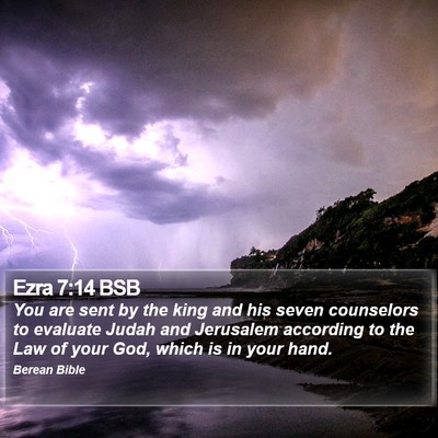 Ezra 7:14 BSB Bible Verse Image