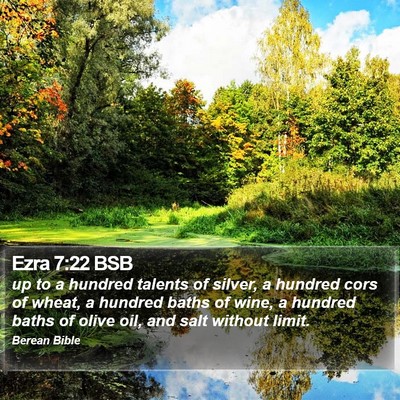 Ezra 7:22 BSB Bible Verse Image