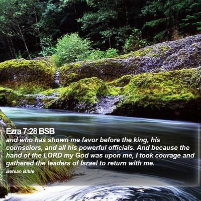 Ezra 7:28 BSB Bible Verse Image