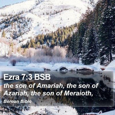 Ezra 7:3 BSB Bible Verse Image