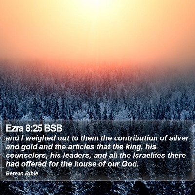 Ezra 8:25 BSB Bible Verse Image
