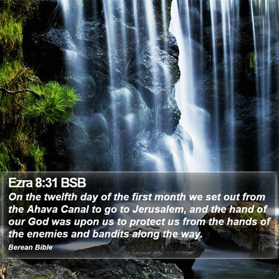 Ezra 8:31 BSB Bible Verse Image